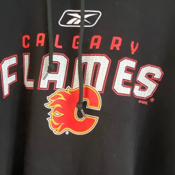 Reebok Calgary Flames pullover hoodie XLT - Picture 2 of 5